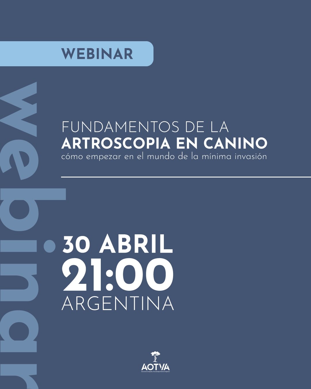 📢 ¡NUEVO WEBINAR! 📢Sobre Fundamentos de la Artroscopia en Caninos- cómo empezar en el mundo de